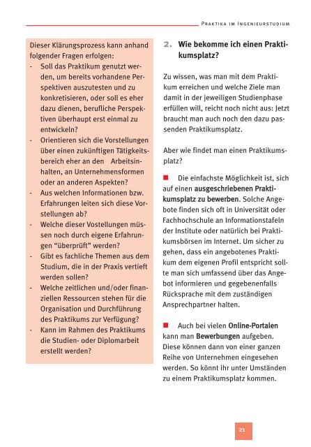 Praktika im Ingenieurstudium - Kooperationsstelle Hochschulen ...