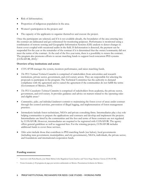 Institutional Mechanisms for REDD+ - Case Studies Working Paper