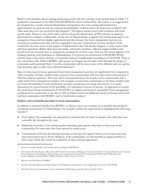 Institutional Mechanisms for REDD+ - Case Studies Working Paper