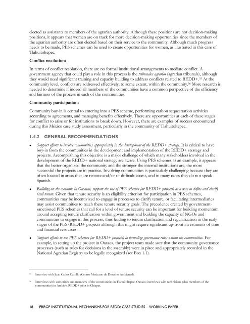 Institutional Mechanisms for REDD+ - Case Studies Working Paper