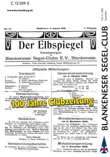 Ausgabe 03/2009 - Blankeneser Segel-Club eV
