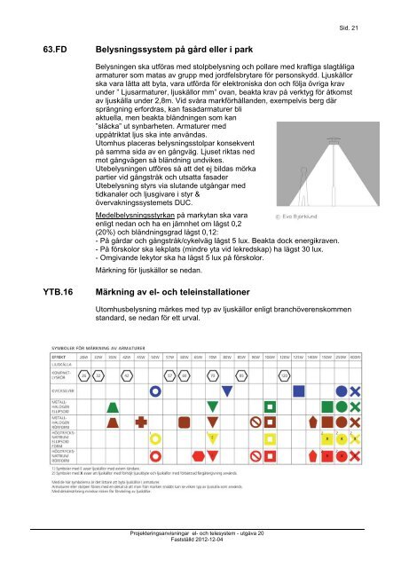 PROJEKTERINGSANVISNINGAR EL & TELESYSTEM - SISAB