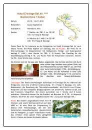 Hotel Ermitage Bel Air **** Monteortone / Italien - Bridgereisen ...