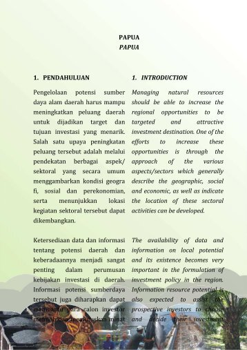 PAPUA PAPUA 1. PENDAHULUAN Pengelolaan potensi sumber ...