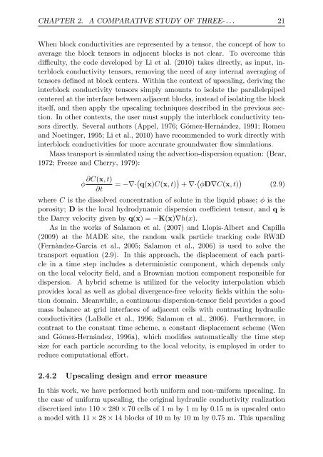 Upscaling and Inverse Modeling of Groundwater Flow and Mass ...