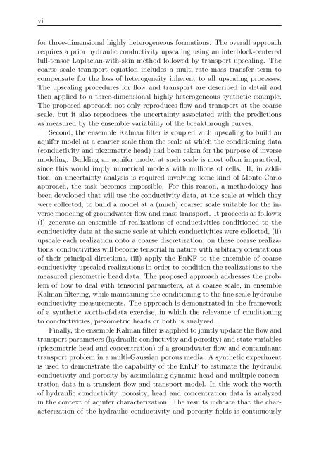 Upscaling and Inverse Modeling of Groundwater Flow and Mass ...