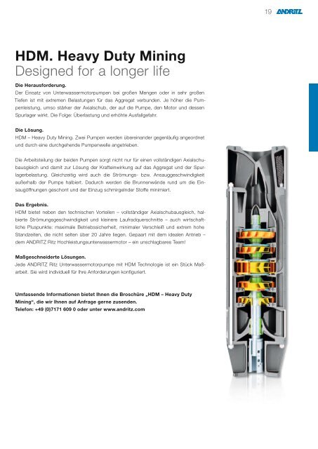 ANDRITZ Ritz Produktprogramm Pumpen und Motoren