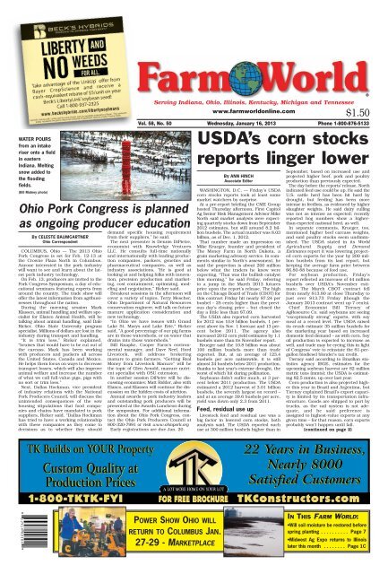 January 16, 2013 - Farm World Issues