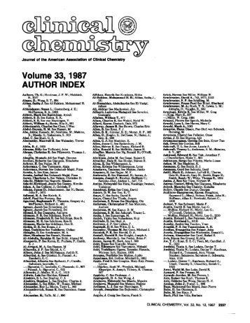 Back Matter (PDF) - Clinical Chemistry