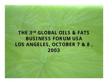 business forum usa los angeles, october 7 - American Palm Oil ...