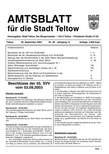 AMTSBLATT - der Stadt Teltow