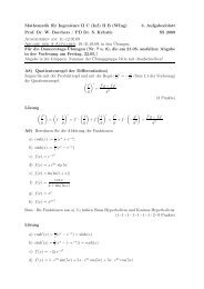 Mathematik für Ingenieure II C (Inf) II B (WIng) 3. Aufgabenblatt Prof ...