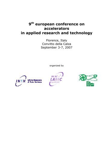 9th european conference on accelerators in applied ... - LABEC - Infn