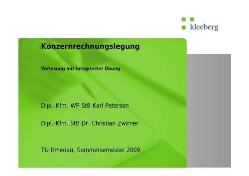 Konzernrechnungslegung - Kleeberg