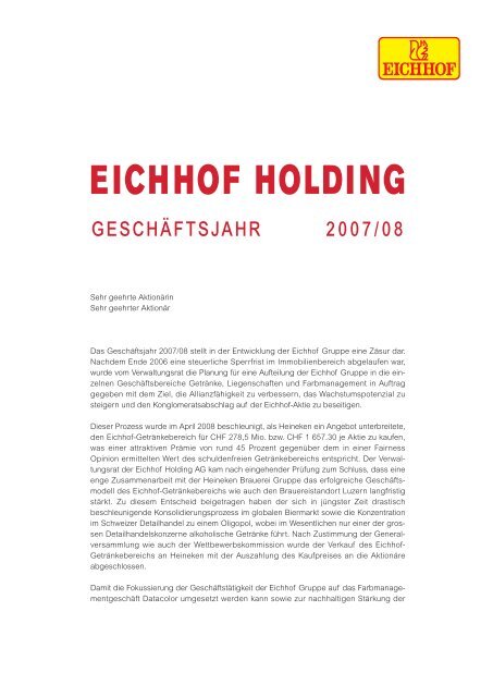 EICHHOF HOLDING - Datacolor.com