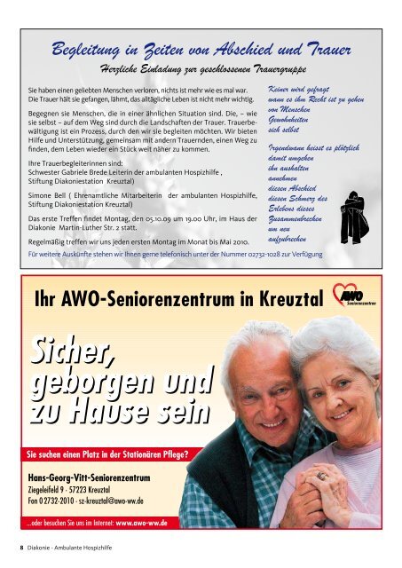 Seniorenpost 2009/2 - Stiftung Diakoniestation Kreuztal