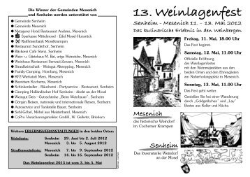 13. Weinlagenfest - Moselhafen Senheim-Senhals