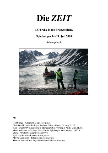 Reisetagebuch - Spitzbergen