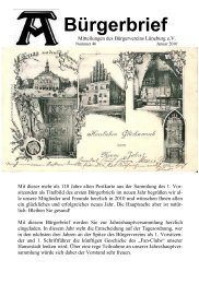 Bürgerbrief Nr. 46 im Januar 2010 - Bürgerverein-Lüneburg