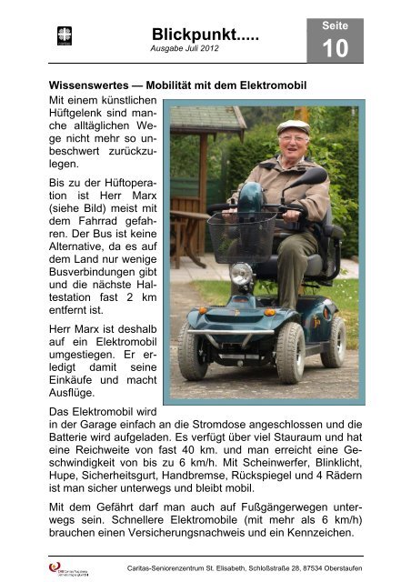 Ausgabe Juli 2012 - Seniorenzentrum Oberstaufen