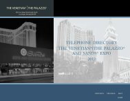 TELEPHONE DIRECTORY THE VENETIaN®|THE PaLazzO aND ...