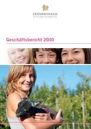 Geschäftsbericht 2010 - Ersparniskasse Affoltern ie