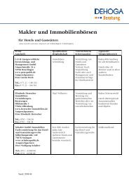 Makler und Immobilienbörsen - DeHoGa