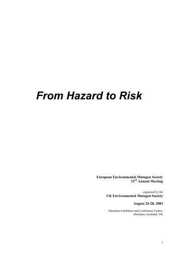 From Hazard to Risk - Swansea University