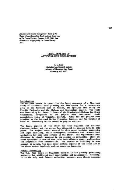 Full document / COSOC-W-86-002 - the National Sea Grant Library