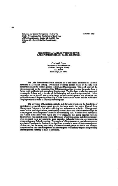 Full document / COSOC-W-86-002 - the National Sea Grant Library