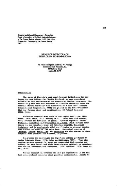 Full document / COSOC-W-86-002 - the National Sea Grant Library