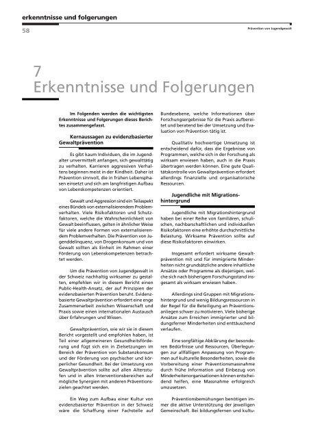 Prävention von Jugendgewalt - Eidgenössische Kommission für ...