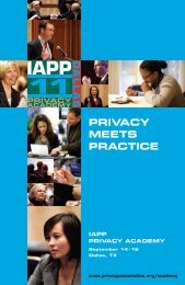 IAPP Privacy Academy 2011 - International Association of Privacy ...