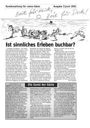 vamos-Kundenzeitung 06/2001 - vamos Eltern-Kind-Reisen