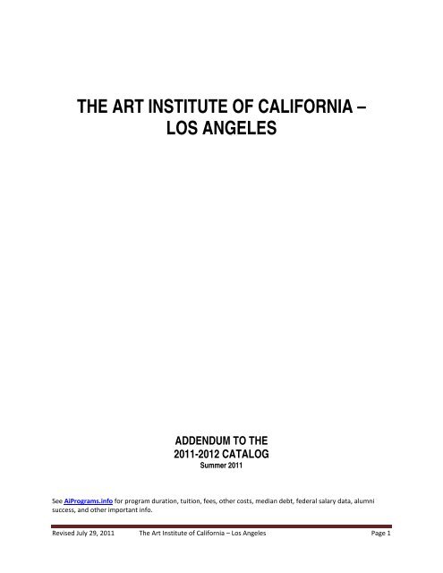 los angeles - The Art Institutes