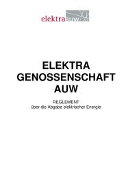 ELEKTRA GENOSSENSCHAFT AUW