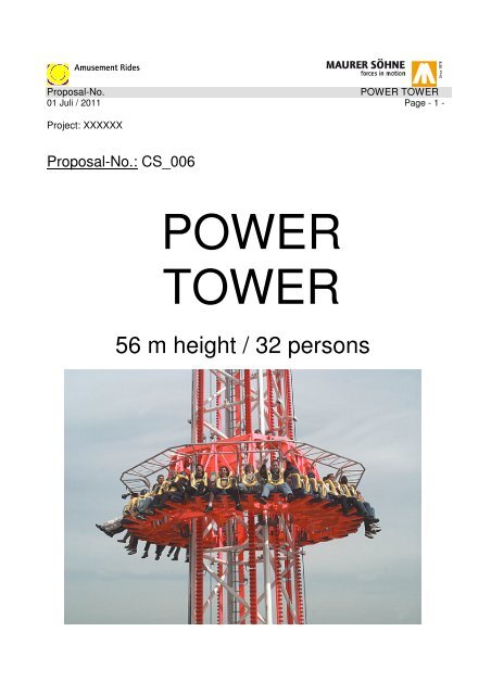 Power Tower: 56m / 32 Per. - Maurer Rides