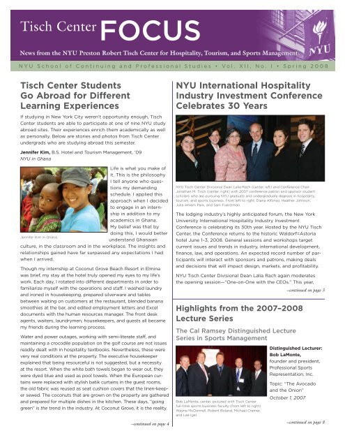 Tisch Center - School of Continuing and Professional Studies - New ...