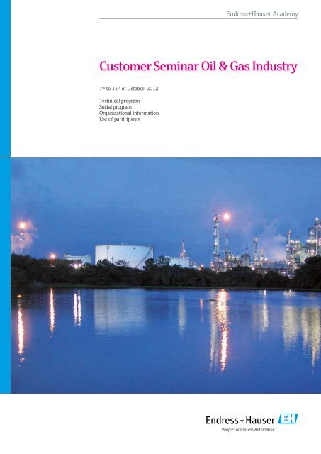 Customer Seminar Oil Gas Industry Endress Hauser