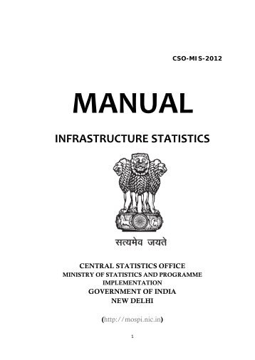 infrastructure statistics - Ministry of Statistics and Programme ...