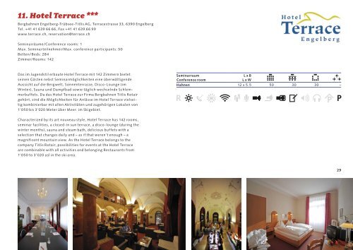 Broschüre der Seminarhotels Engelberg - PDF