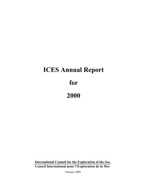 ICES Annual Report for 2000