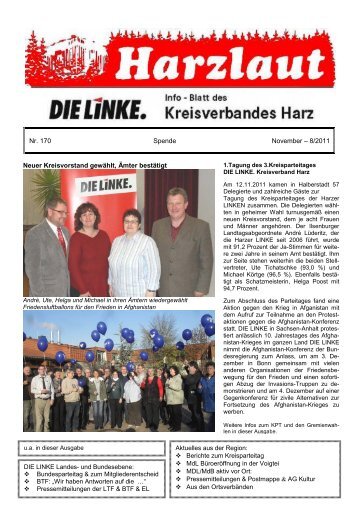 Nr. 170 Spende November – 8/2011 Neuer ... - DIE LINKE. Harz