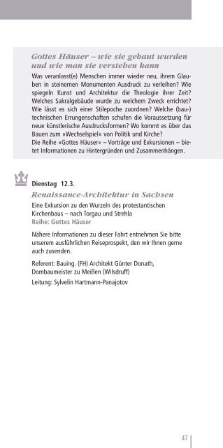 Semesterprogramm - Dreikönigskirche