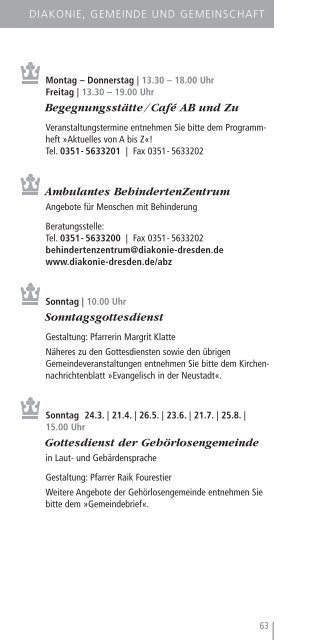 Semesterprogramm - Dreikönigskirche