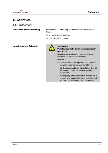 SWISSFLOAT Gebrauchsanweisung D KRESS - Eisenhut-Vet AG