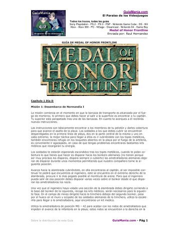 La Guía completa de Medal of Honor Frontline - GuiaMania