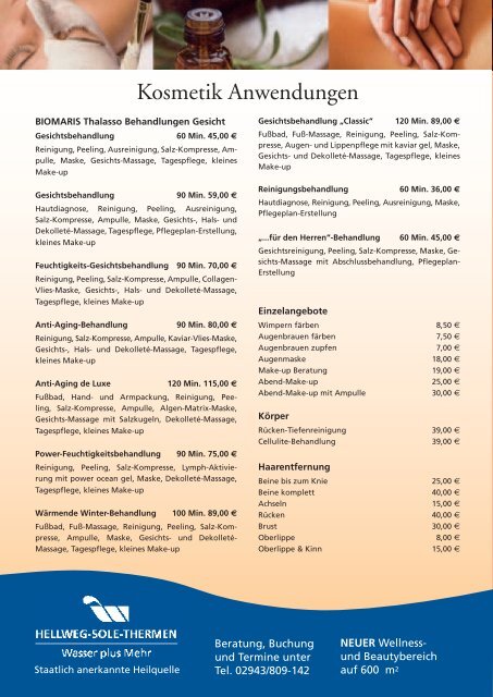 Gesundheits- & Wellnessangebote 2009 Bad Westernkotten Das S