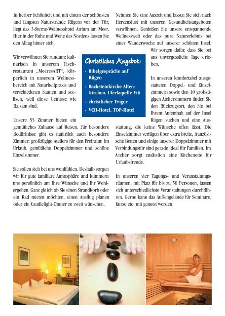 Bio, Gesundheit & Wellness - Hotels und Kurhäuser - Christliche ...