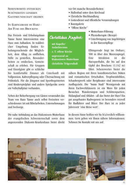 Bio, Gesundheit & Wellness - Hotels und Kurhäuser - Christliche ...